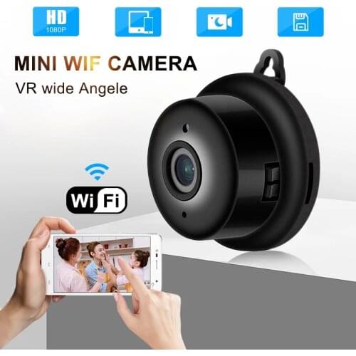 1080P HD Mini IP WIFI Camera 90°Wide-angle Camcorder APP Wireless WiFi Home Security DVR Night Vision Cameras Support Micro SD