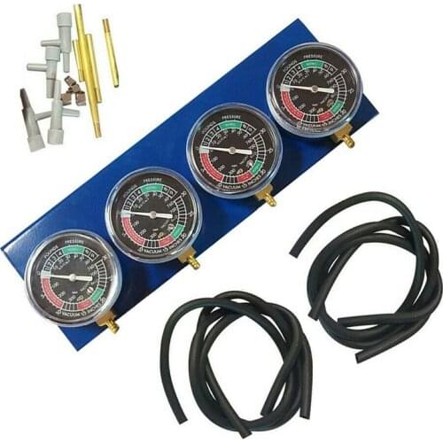 Motorcycle Fuel Vacuum Gauge Synchronizer Fuel Vacuum Carburetor Synchronizer Tool Carb Sync Gauge 4 Cylinder Connector Hot Sale