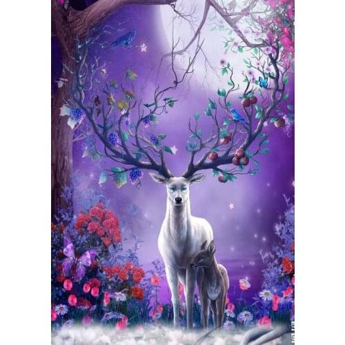 Full square wall stickers Cuadros haft diamentowy 5D diamond painting 5D kit set Cross stitch tools landscape animal deer Mosaic