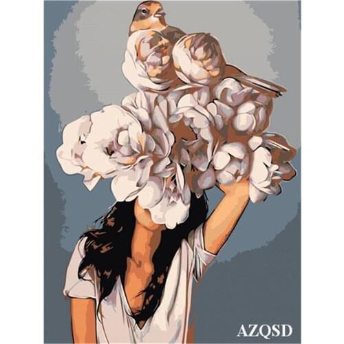 Abstract Beautiful Flower Women Modern DIY 11CT Cross Stitch Embroidery Kits Needlework Craft Set Cotton Thread Wholesale