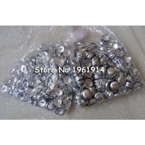 500pcs Sets/lot #16-80 DIY handmade fabric buttons Bread Shape Round Fabric Covered Cloth Button Cover Metal 4 Back Buttons 13s