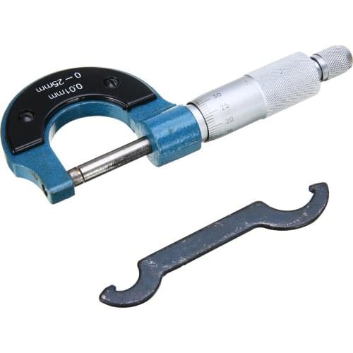 Outside Micrometer 0-25mm 0.01mm Gauge Outside Metric Micrometer Tool With Metal Caliper Tool For Measuring Tools