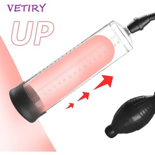 Effective Penis Pump Penis Enlargement Male Penis Train Vacuum Dick Extender Adult Sex Toy for Men Increase Length Enlarger