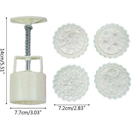 Plastic Mooncake Mold 125g Spring Stamp Cookie Cutter Mould DIY Baking Accessories Mid-Autumn Festival