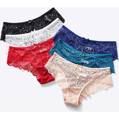 Q Lace Panties For Woman Underwear Lace Briefs Lingerie Underpants Transparent Low Waist Female Panties