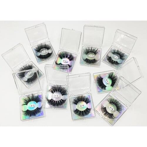 25 mm Mink Eyelashes Dramatic Long False Eyelashes Makeup Beauty Fake Eyelashes New Squrare Box 25mm Lashes Mink Lashes