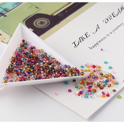 1200PCS/lot 2*3mm Silver beads Glass Tube Seed Spacer Beads tiny pendant beading glass tube beads Jewelry Making Garments Sewing