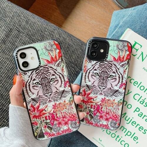 Cute Cartoon Animal Tiger Silicone Soft Phone Case For iPhone 12 Mini 11 Pro Max SE 2020 7 8 Plus X XR XS Max Luxury Brand Cover