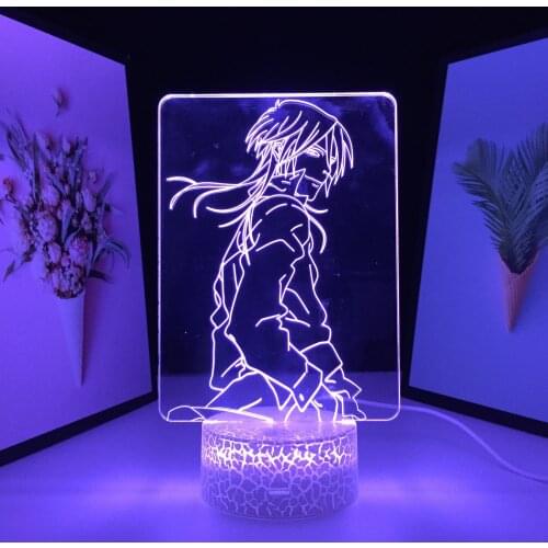 Plug Trouser Pocket Smiling Man 3D LED Lamp Acrylic Light Guide Plate Touch Switch for 7 Color Changes With Remote Control