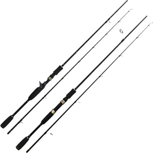 New Lure Fishing Rod 1.8m 2.1m 2.4m 2 Section MH Power Fishing Pole Carbon Fiber Spinning/Casting Travel Rod Fishing Tackle