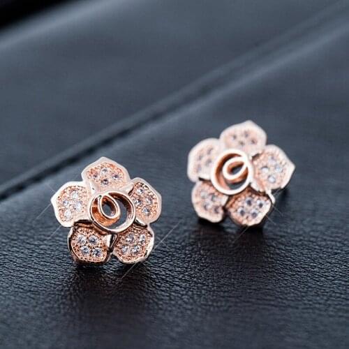 MZC New Design Jewelry S925 Zircon K-Pop Oorbellen Flower Earrings for Femme Brincos Ouro Boucle Women Ear Earings Gifts