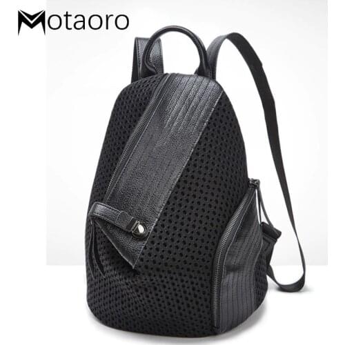 Both Shoulders Backpack Woman 2020 Waterproof Network Cloth Womens Backpacks Tide Personality Dumplings Backpack Women Bagpack