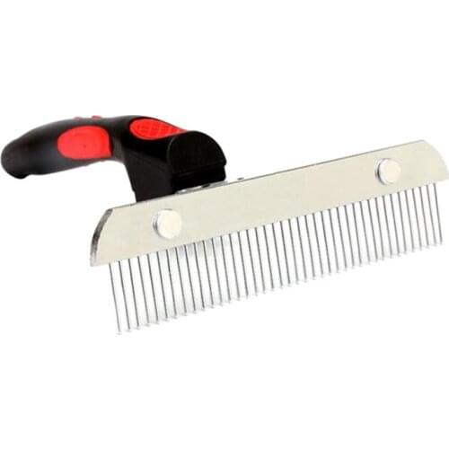 1pc Pet Comb Metal Durable Double Rows Cleaning Comb Grooming Brush for Pet Dogs