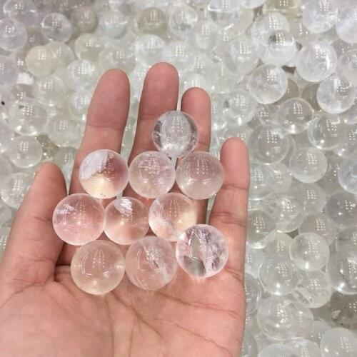10pcs small size Natural clear rock quartz Crystal gemstone orb meditation reiki healing chakra crystal bead as gift for friend