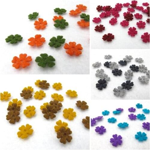 100 Pieces 9/16 Inch (15mm) Ombre Ribbon Flower with bead|Flower Applique|Ombre Roses|Quilting|Rose Motif|Embroidery Motif
