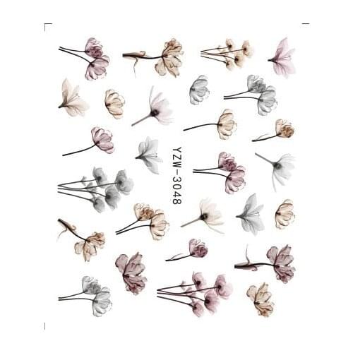 2 Sheets Kawaii Dandelion Nail Art Stickers Simple Flowers Nailart Supplies Water Decals Diy 3d Deco Sticker Charms Manicure New