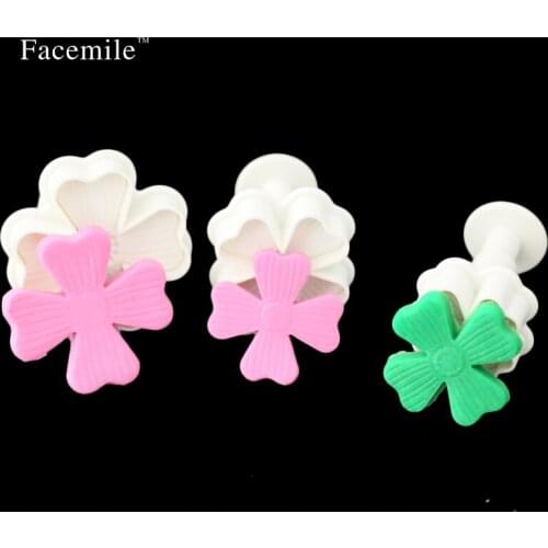 3pcs/set Four Love -Cake turn sugar spring mould cookie cutter mold hydrangea baked mold cake mould 01097 Gift