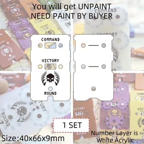 9th tracker Wound Tracker /Dial/Marker Command Points - 1 set- need buyer paint