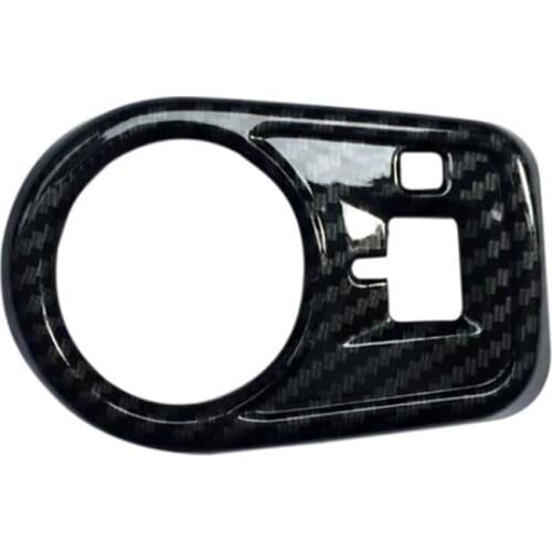 Car Left Side Control Rearview Mirror Adjustment Button Cover Trim for MG ZS MG6 SUV 17-20 Carbon Fiber Headlight Switch