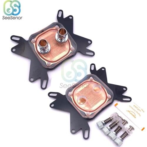 Water Cooling Block for Intel LGA 1155 2011 AMD AM4 Copper CPU Cooler Heatsink For Computer CPU Radiator Intel Universal