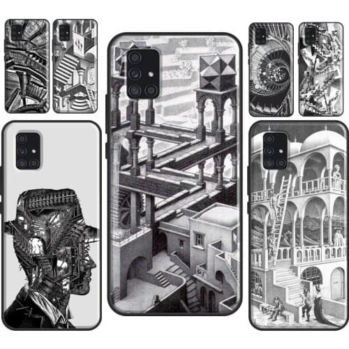 Escher Staircases Case For Samsung A51 A71 A11 A31 A41 A20e A21S A01 A02S A50 A40 A70 A12 A52 A72 A32 Cover