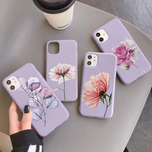 TPU Flowers Cover For Samsung Galaxy A71 A72 A50 A51 A52 A10 A02S A20E A21S A12 A31 A32 A40 S8 S9 S10 S20 FE S21 Plus Ultra Case