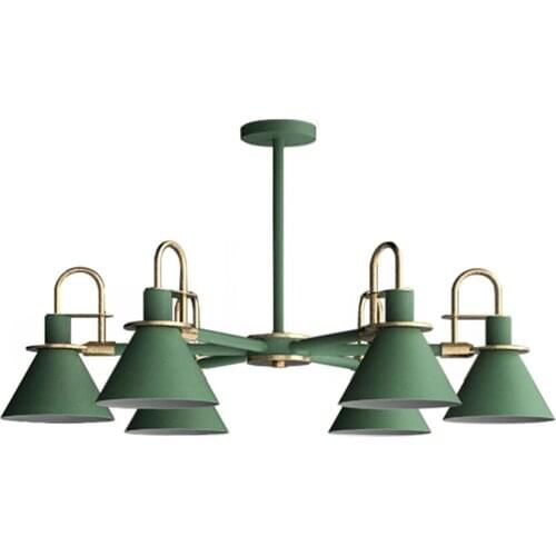 Nordic designer iron chandeliers lights bedroom dining room Makaron horn living room decorated hanging lamps lighting fixtures