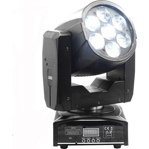 DMX control zoom wash moving head 7x12w RGBW 4IN1 moving head beam lights DJ disco music dance party stage lighting projector