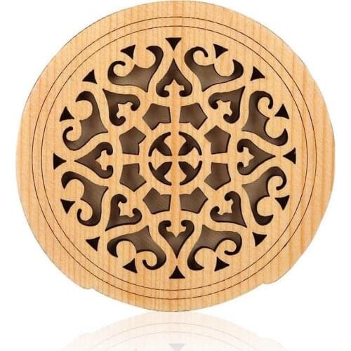 Guitar Wooden Soundhole Sound Hole Cover Block Feedback Buffer Spruce Wood for EQ Acoustic Folk Guitars,Style 1