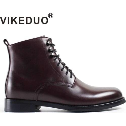 Vikeduo Handmade Tactical Boot Military Classic Fashion Casual Luxury Heel Ankle Elegant Genuine Leather Snow Winter Men Boots