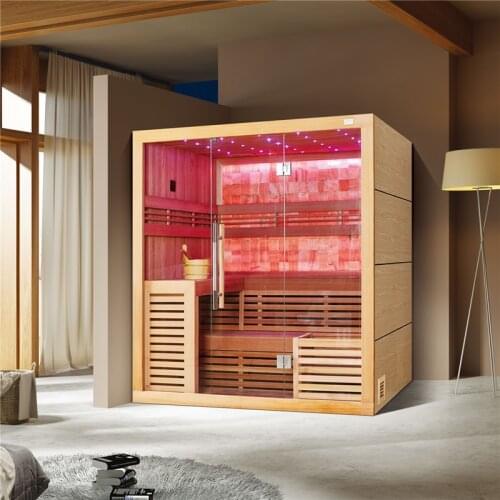 4.5kW Indoor dry sauna room Sauna House with LED Ceiling 2-4 person M-6055