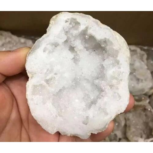 MOKAGY Feng Shui Crafts Natural White Clear Quartz Crystal Cluster Geode for Home Decoration 1pc