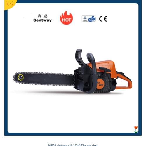 Ms250 14 or 16 or 18 inch guide bar professional gasoline Chain Saw with 45cc powerful engine