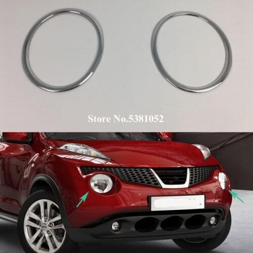 Car Headlight Ring Cover Trim Chrome Head Lamp Front Bumper For Nissan Juke 2010 2011 2012 2013 2014 Car Styling Accessories