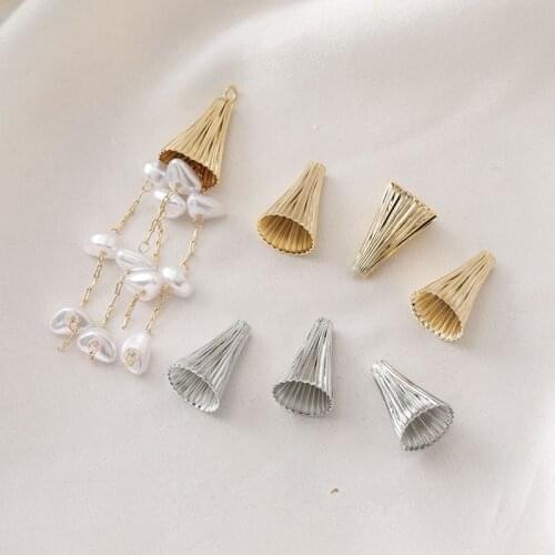 New style 30pcs/lot Fold effect cartoon horn shape copper floating locket charms diy jewelry earring/garment pendant accessory