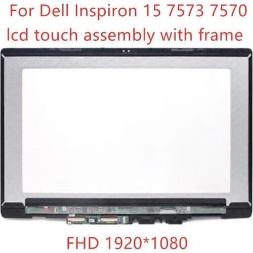 Original LCD Display Touch Screen Digitizer Assembly With Frame replacement For Dell Inspiron 15 7573 7570 P70F FHD 1920x1080