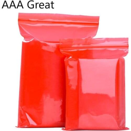 Zip Lock Resealable Package Bag 100pcs/lot Self Seal Plastic Packing Bag Retail Zipper Grocery Storage Pouch Red Food Storage