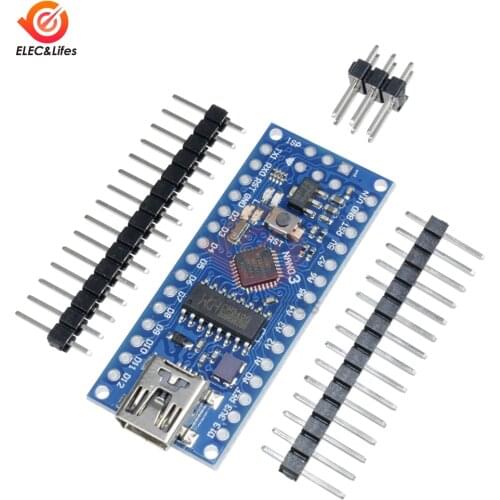 Mini USB Nano V3.0 3.0 ATmega168 CH340 CH340G UART-USB Converter Board for Arduino NANO V3 16MHz Microcontroller Module 3.3V-5V