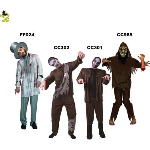 Purim Party Men Zombie Devil Costume Halloween Cosplay Ghost Outfits Adult Cosplay Costumes for Party Dress Up
