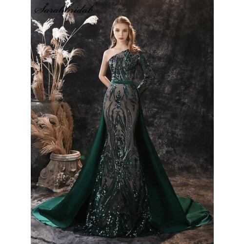 Женские вечерние платья на одно плечо Sarahbridal China At AliExpress