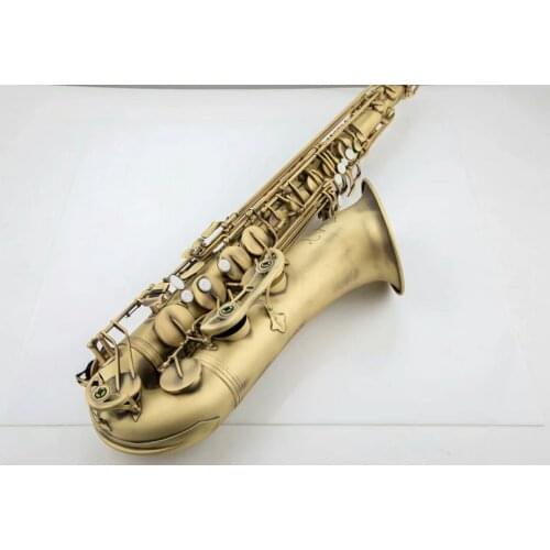 STS-R54 Tenor Saxophone Bb Tune Brass Antique Copper White natural Shell Button Music Instrument Sax With Mouthpiece Case