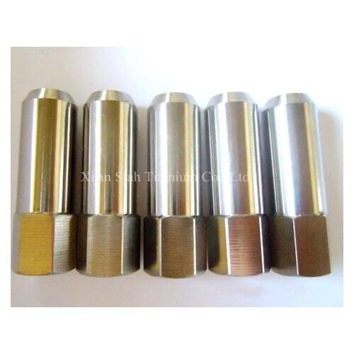 Titanium TC4 GR5 Car Wheel Tuner Lug Nut Bolts 12 x 1.25 x 60mm / 12 x 1.5 X 60mm Light Weight 45g/pc Hight Strength > 900MPa