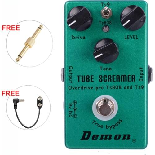Demonfx TS9 and TS808 Two Modes Tube Screamer 2 in 1 Overdrive Guitar Effect Pedal Overdrive
