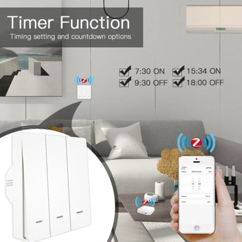 2021 Newest 1/2/3 Way Tuya ZigBee Smart Light Switch Smart Wall Switch Panel Smart Life Home Works with Alexa Google Home