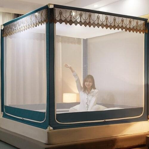 Universal Foldable Mosquito Net for Bed Zipper Square Mosquito Net Three-door Adults Mosquitera Cama Canopy Curtains BD50