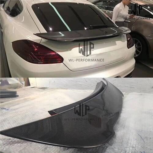 High Quality Carbon Fiber Car body kit Rear Trunk Spoiler Lip Wing For Porsche Panamera M Style Car styling 970 09-15