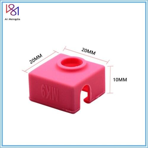 3D Printer MK9 Protective Silicone Sock Cover Case for Heater Block of Creality CR-10,10S,S4,S5 Prusa Anet A8 MK7/MK8/MK9 Hotend