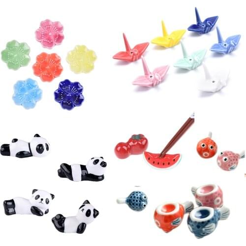 Chopsticks Holder Ceramic Stand Home Kitchen Chopstick Rest Stand Japanese Decorative Eco-Friendly Spoon Fork Tableware 1pc