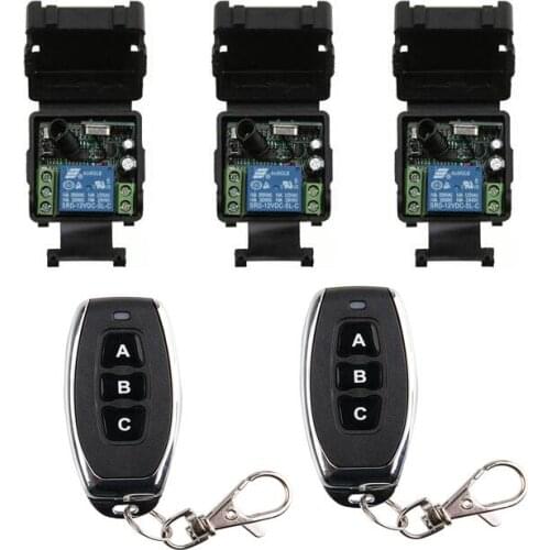 DC 12 v 1CH mini wireless remote control switch Learning code receiver+ transmitter 315mhz/433mhz