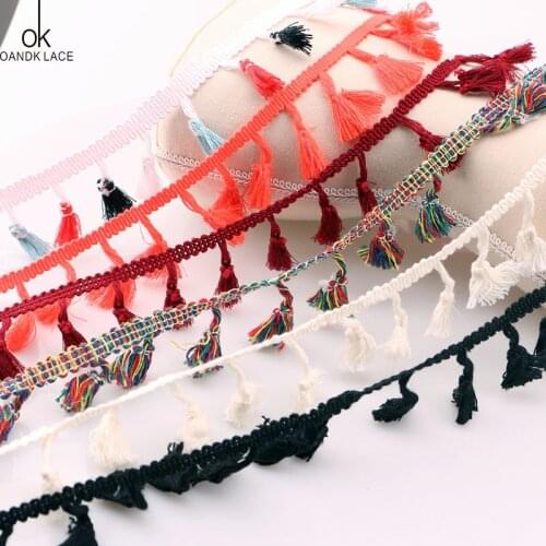 2 yard Pompom Lace Trim Ball Ribbon Trim Pompom Fur Craft DIY Braid Wedding/Curtain Decoration Sewing Accessories